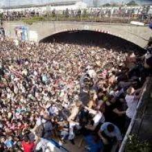 Photo of Love Parade stampede in Germany, 2010, from www.telegraph.co.uk