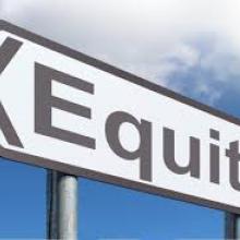 Image of sign that says "equity"